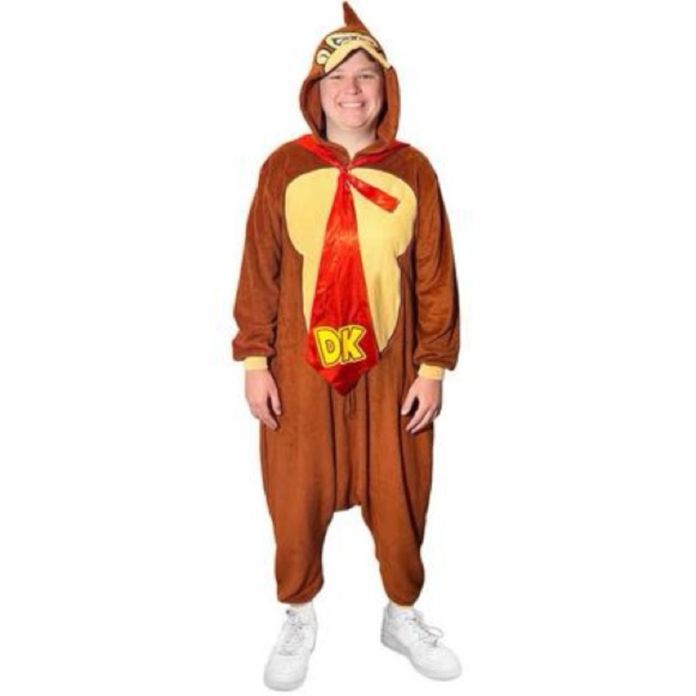 Men’s Donkey Kong Halloween Costume Onesie, Brand New, worn once